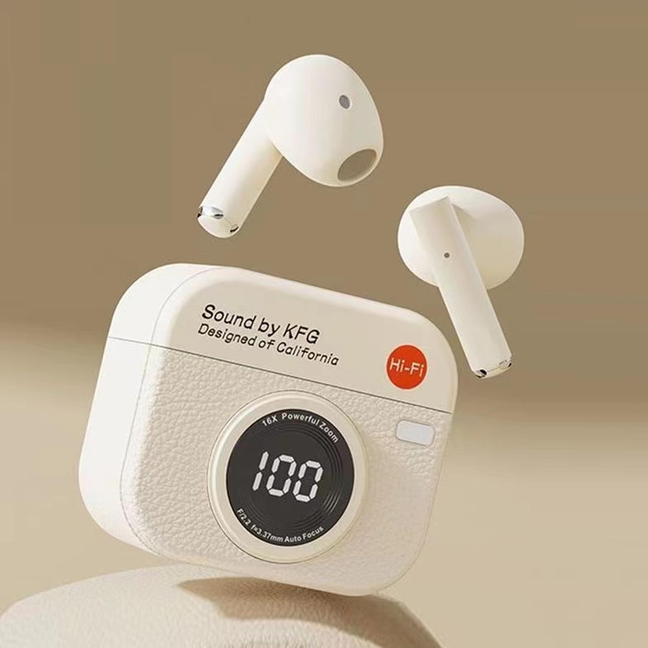 Écouteurs Sans Fil Q86 – Design Vintage, ANC, Bluetooth 5.4, IPX5 | True Wireless