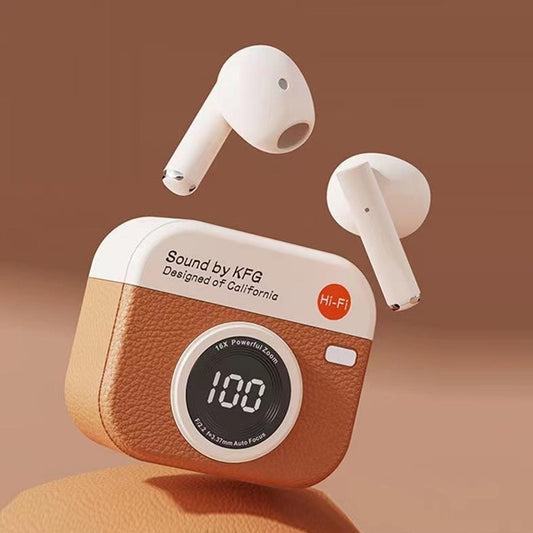 Écouteurs Sans Fil Q86 – Design Vintage, ANC, Bluetooth 5.4, IPX5 | True Wireless