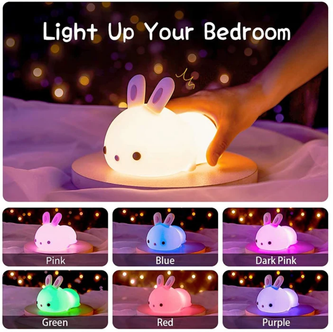 Veilleuse LED Lapin RGB Rechargeable